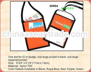 2013 best popular silk screen 70D credential wallet