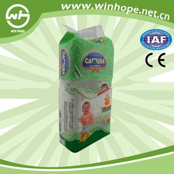 2013 good quality economical with breathable PE film baby diaper manufacturer