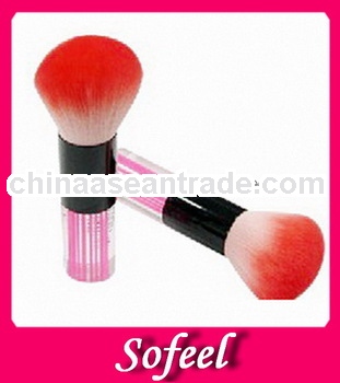 2013 hot sale makeup nylon powder brush with red color