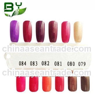 2013 hot selling Professional 324 Colors UV Gel Nail Polish base coat/Top Coat with MSDS&SGS