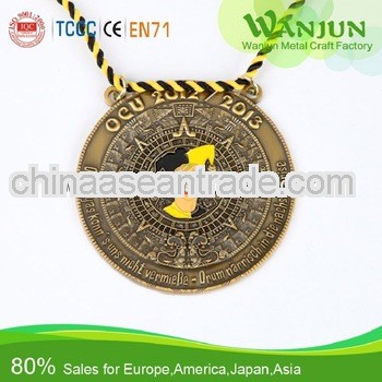 2013 hottest 2013 high quality stamping trophy/awards medal/plaques with personalized logo