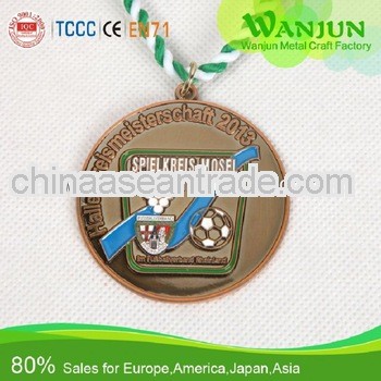 2013 hottest custom cheap blank enamel 5cm sports awards medal