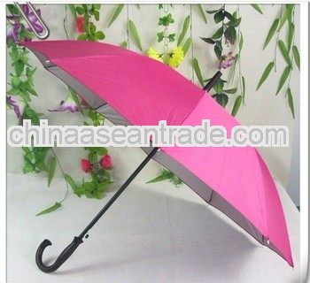 2013 ladys silver coated auto open straight promotional umbrella