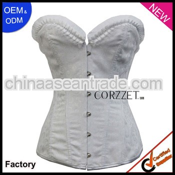 2013 new arrival fashion overbust corset lingerie white