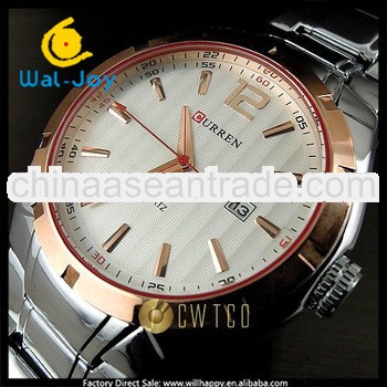 2013 new design popular fancy white face curren watch for men(SW-1241)