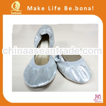 2013 new design silvery ballet flats online