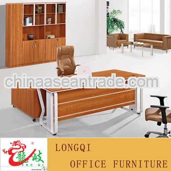 2013 new modern office furniture design melamine business office desk/ melamine office desk with met