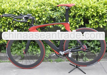 2013 new red/black TT bike, carbon time trial bicycle frame&fork&seatpost 700C road bike whe