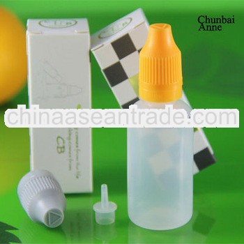 2013 popular vapor juice pe 30ml eye dropper bottles blue childproof tamper cap long tip