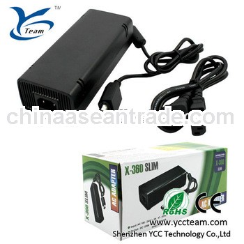 2013 replacement power supply ac adapter for xbox360 slim game console (UK version) with CE for main