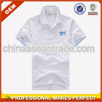 2013 summer new style white polo t shirt(YCP-B0107)