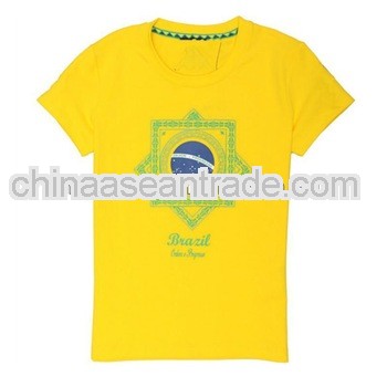 2013 summer womens custom silk screen printed cotton tee shirt