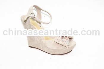 2013 the most attractive women fashion sandals 2013 beige suede wedge shoes