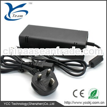 2013 top quality UK standard 3 pins power adapter for xbox360 slim game console