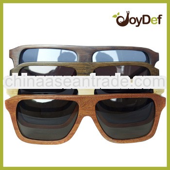 2014 Cheapest Top Quality Square Frame Brand Pure Bamboo Wood Sunglasses