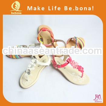 2014 New design colourful summer shoes girl sandals