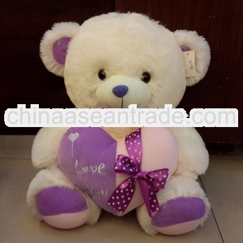 2014 New design plush teddy bear with heart for baby