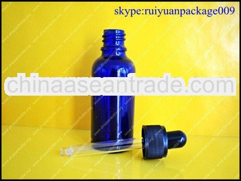 20 ml blue glass dropper bottle for liquid