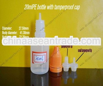 20ml PE tamper evident/ pilfer proof dropper bottle