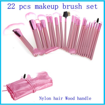 22pcs Makeup Brush Set Professional Manufacturer China Pink