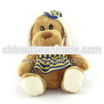 25 cm cute dressed plush dog