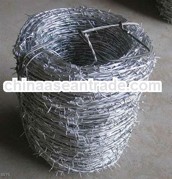 25kg/roll galvanized barbed iron wire( manufacturer )