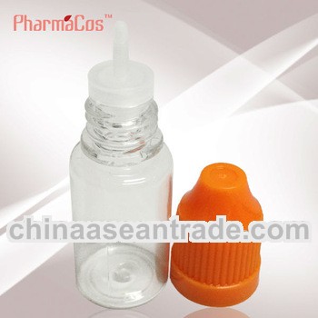 25ml thin PET dropper bottle with colorful childproof cap used for E-liquid