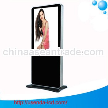 26-65 inch super thin floor stand totem lcd advertising with nice iphone exterior