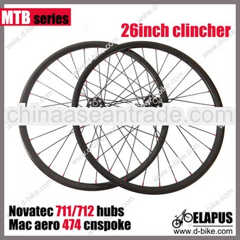 26" MTB carbon wheel clincher Toray T700 Carbon