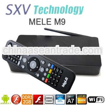 2GB RAM 16GB ROM Quad Core Android TV Box Mele M9 Allwinner A31 WIFI HDMI RJ45 Antenna HD Player Rem