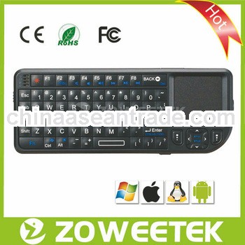 2.4GHz RF Mini Wireless Keyboard with Laser Pointer&Backlight&Laser Point&Trackball mous