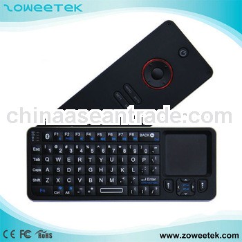 2.4GHz wireless backlight mini keyboard with touchpad and IR remote control