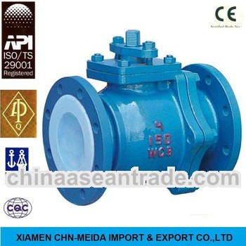 2 Pieces Cast Steel Teflon Lind Ball Valve