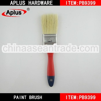 2" red and black varnished wooden paint brushes