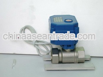 2 way motorized valve stainless steel NPT female thread DN25