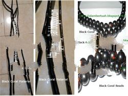 Black Coral Beads and Raw Material