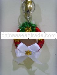 Cristmas gift gold in blue ornament cyrcle