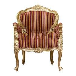 Gold Leaf Rococo Chair 1 Seater