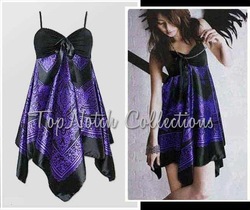 Satin Handkerchief Top/ Mini Dress