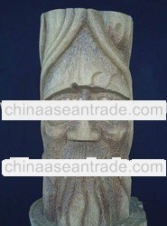 Antique Imitation Carving Old Man Wood TIki