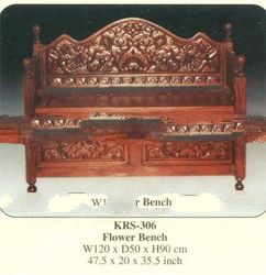 Flower Bench Mahogany Indoor Furniture