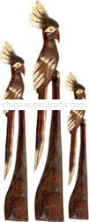 WOOD BIRD ANIMAL STATUE 15