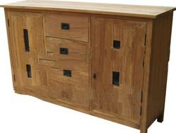 Recycled Teak Buffet with 2 Doors & 4 Drawers