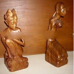 Human Wooden Statues Native Handicraft