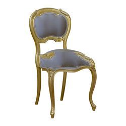 Mahogany Gilt Bridal Silk Chair