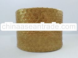 genuine water snake bangle with calf skin lining