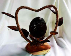 Coconut Shell Lamp heart shape manufactuere & wholesale coconut product from