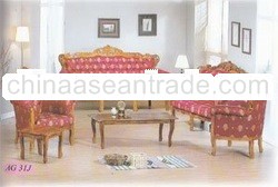 Teak Sofa Set Classic Design Romawi Flower Rice Indoor Furniture