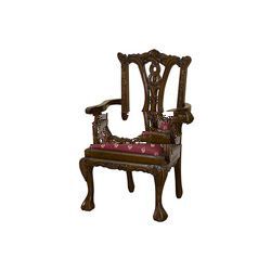 Mini Mahogany Chippendale Chair with Carved