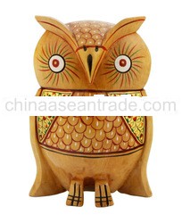 WOOD BIRD ANIMAL STATUE 19